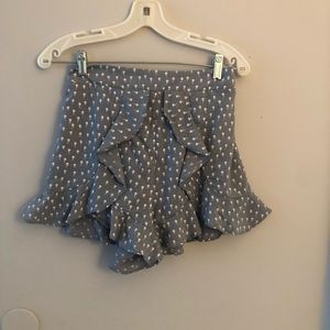NWOT blue ruffle shorts